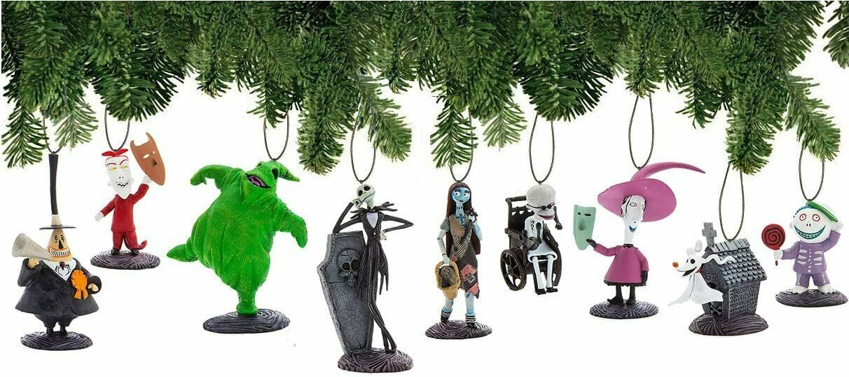 Disney Nightmare Before Christmas Ornament Jack Skellington Sally Oogie Boogie Lock Shock Barrel Zero Mayor Dr