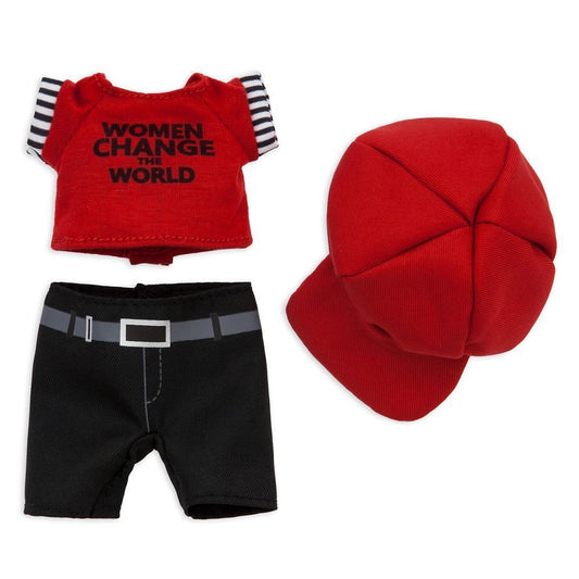 Disney nuiMOs Outfit – Women change the world T-Shirt Black Pants and Red Hat