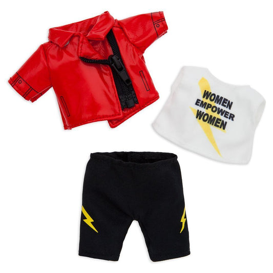 Disney nuiMOs Outfit Red Jacket w/ White Graphic Tank Top Black Lightning Pants