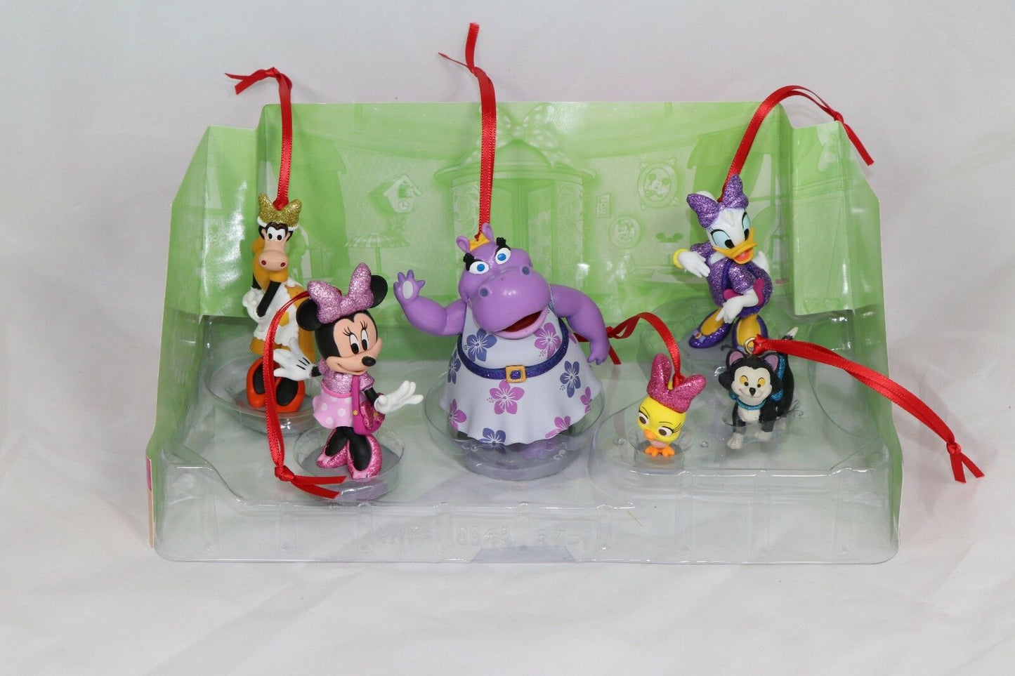 Disney Minnie Mouse Happy Helpers Custom Christmas Ornaments 6pc Figure Set Daisy Figaro Cuckoo