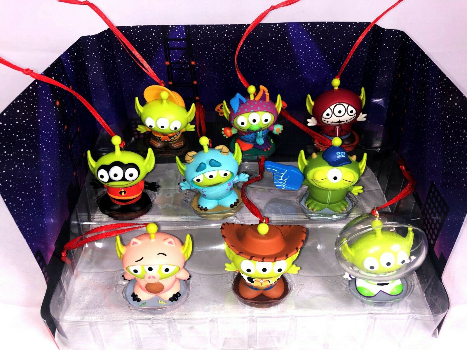 monsters inc christmas ornaments Disney Toy Story Aliens Pixar Custom Christmas Ornaments Figures 9pc S – TheDisneyHouse